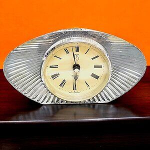 Anna Hutte Bleikristal Mantel Clock Quartz Lead Crystal 24 % Pbo West Germany